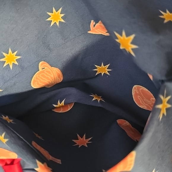 Toddler Girl's Blue Dress w/Bows, Space Theme, Cotton Blend, 1 Yr Old - Picture 11 of 13